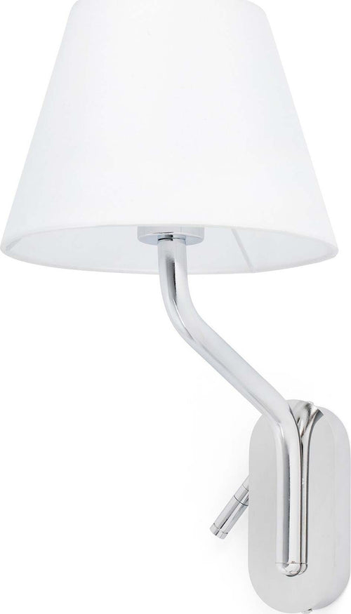 ETERNA Lampada da parete con lettore destra chrome/bianca Illuminazione/Illuminazione per interni/Illuminazioni per pareti/Applique Led Mall Home - Napoli, Commerciovirtuoso.it
