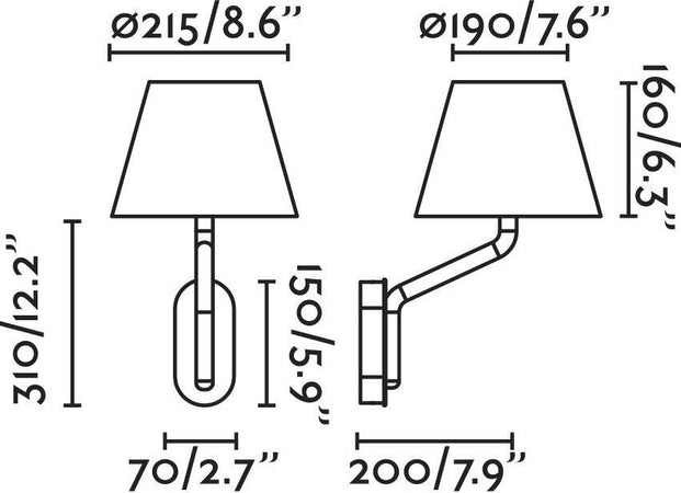 ETERNA Lampada da parete con lettore destra chrome/nera Illuminazione/Illuminazione per interni/Illuminazioni per pareti/Applique Led Mall Home - Napoli, Commerciovirtuoso.it