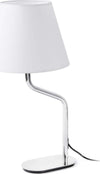 ETERNA Lampada da tavolo chrome/bianca Illuminazione/Illuminazione per interni/Lampade/Lampade da tavolo e abat-jour Led Mall Home - Napoli, Commerciovirtuoso.it