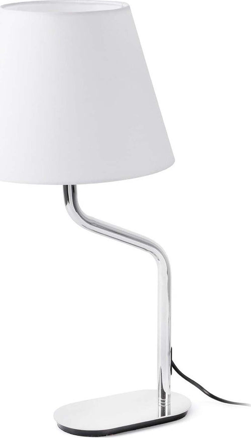 ETERNA Lampada da tavolo chrome/bianca Illuminazione/Illuminazione per interni/Lampade/Lampade da tavolo e abat-jour Led Mall Home - Napoli, Commerciovirtuoso.it
