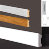 Battiscopa in POLIMERI Ad INCASSO RASOMURO per Cartongesso  39x17x2800mm - BIANCO - ROVERE - - Eternal Parquet