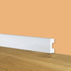 170ml bancale di Battiscopa SQUADRATO BIANCO Passacavo bassissimo 25x13x2000mm in POLIMERI - Eternal Parquet