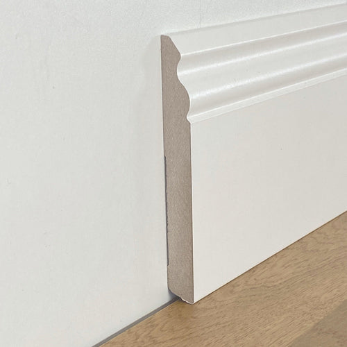 52,8ml di BATTISCOPA ZOCCOLINO DUCALE in FIBRA DI LEGNO COMPATTA 140X15 BIANCO - Eternal Parquet