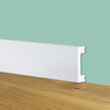 84ml bancale di Battiscopa SQUADRATO BIANCO Passacavo 50x13x2000mm in POLIMERI - Eternal Parquet