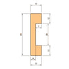 84ml bancale di Battiscopa SQUADRATO BIANCO Passacavo 50x13x2000mm in POLIMERI - Eternal Parquet