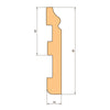 84ml bancale di Battiscopa Zoccolino BIANCO mod. ETNICO 80x13x2000mm in POLIMERI - Polistrutturato - Eternal Parquet