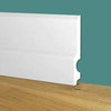 96ml bancale di Battiscopa Modernissimo BIANCO mod. GIZA 130x18x2000mm in POLIMERI - Polistrutturato - Eternal Parquet
