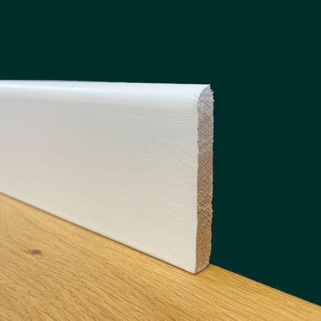 BATTISCOPA BC laccato bianco in legno MASSELLO 70X10 (prezzo al ML) (prezzo al metro)