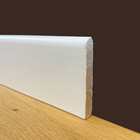 BATTISCOPA BC laccato bianco in legno MASSELLO 70X10 (prezzo al ML) (prezzo al metro)