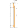 Battiscopa DUCALE GIGANTE in POLIMERI EqualWood HI-TEC 200x14x2000mm - BIANCO - Eternal Parquet