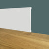 Battiscopa SQUADRATO BIANCO PASSACAVO 120x10x2000mm in POLIMERI - Polistrutturato - Eternal Parquet