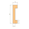 Battiscopa SQUADRATO BIANCO Passacavo 40x10x2000mm in POLIMERI - Polistrutturato - Eternal Parquet