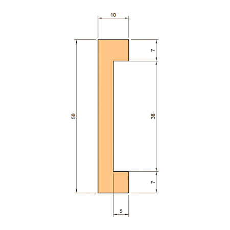 Battiscopa SQUADRATO BIANCO PASSACAVO 50x10x2000mm in POLIMERI - Polistrutturato - Eternal Parquet