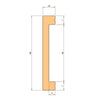 Battiscopa SQUADRATO BIANCO PASSACAVO 60x10x2000mm in POLIMERI - Polistrutturato - Eternal Parquet