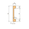 Battiscopa SQUADRATO BIANCO Passacavo 75x13x2000mm in POLIMERI - Polistrutturato - Eternal Parquet