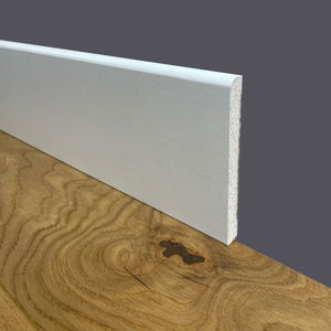 BATTISCOPA ZOCCOLINO BC 100x10mm in FIBRA DI LEGNO COMPATTA BIANCO (ottima complanarità mostrine) Eternal Parquet
