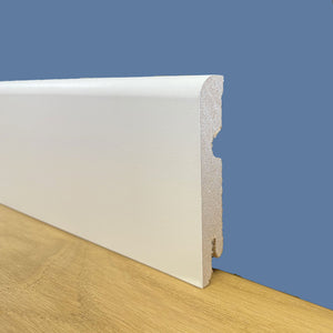 BATTISCOPA ZOCCOLINO PASSACAVO BC in FIBRA DI LEGNO COMPATTA 80X15 BIANCO Eternal Parquet