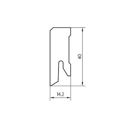 BATTISCOPA ZOCCOLINO SQUADRATO BASSO in FIBRA DI LEGNO 40X15 BIANCO Eternal Parquet