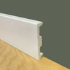 Battiscopa Zoccolino Squadrato Passacavo in Duropolimero Polistrutturato Bianco 80x15 **BEST PRICE**