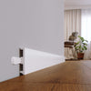 Battiscopa Zoccolino Squadrato Passacavo in Duropolimero Polistrutturato Bianco 80x15 **BEST PRICE**