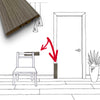 ***MEGA STOCK*** 2in1 MOSTRINA COPRIFILO BATTISEDIA in Fibra di legno 70X10 ROVERE GREY - Eternal Parquet