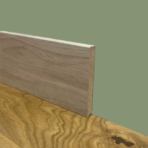 ***MEGA STOCK al metro*** BATTISCOPA ALTO QUADRO in Fibra di legno 120x15 Frassino Crema - Eternal Parquet