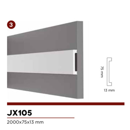 2,2mq di Boiserie in Duropolimero Polistrutturato Mod.Dallas L200xH110 anche scale - Eternal Parquet