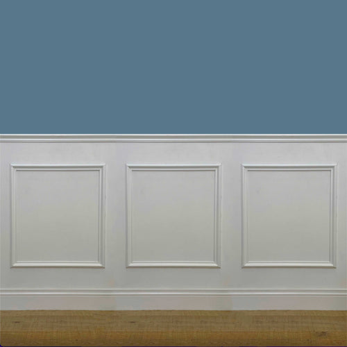2 metri lineari di Boiserie CLASSIC in legno MASSICCIO di Ayous laccato bianco tutto incluso (200Lx100Hcm) - Eternal Parquet
