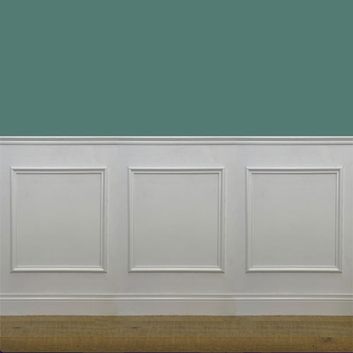 2 metri lineari di Boiserie in legno MASSICCIO di Ayous laccato bianco tutto incluso (200Lx100Hcm) - Eternal Parquet