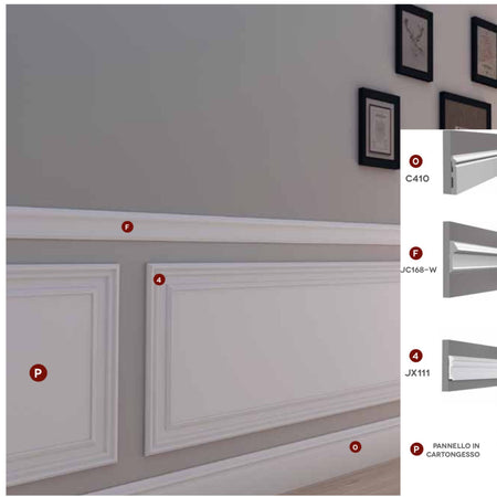 pacco da 2mq di Boiserie in Duropolimero Polistrutturato Mod.Seattle L200xH100 - Eternal Parquet