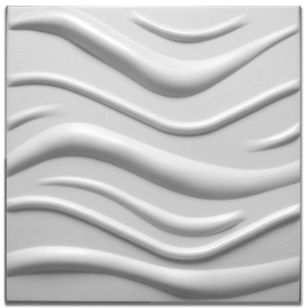 10/20mq di Pannelli in XPS (polistirene compatto) 3D a soffitto o Parete 50x50x2cm Bianchi 4 modelli
