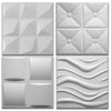 10/20mq di Pannelli in XPS (polistirene compatto) 3D a soffitto o Parete 50x50x2cm Bianchi 4 modelli