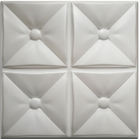 10/20mq di Pannelli in XPS (polistirene compatto) 3D a soffitto o Parete 50x50x2cm Bianchi 4 modelli