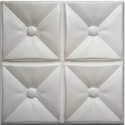 10/20mq di Pannelli in EPS (polistirene compatto) 3D a soffitto o Parete 50x50x2cm Bianchi 4 modelli Eternal Parquet