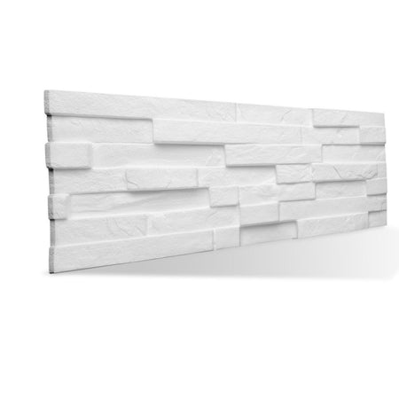 14.4mq (100 pannelli) di  Rivestimento a parete in EPS spesso e compatto effetto Pietra, isolante, verniciabile e facile da posare