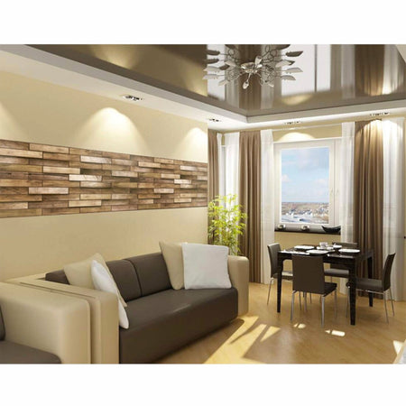 Pannelli 3D Rivestimento a parete in PVC effetto pietra, mosaico, legno Realistici e isolanti. - Eternal Parquet