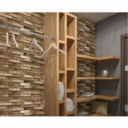 Pannelli 3D Rivestimento a parete in PVC effetto pietra, mosaico, legno Realistici e isolanti. - Eternal Parquet