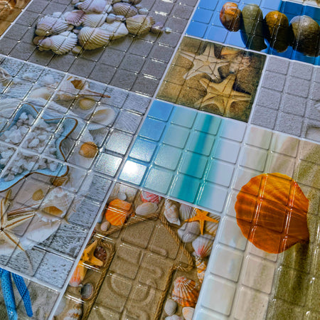 MAXI Pannelli 3D HI-RES Rivestimento a parete in PVC - MOSAICO MARE - Realistici e isolanti. - Eternal Parquet