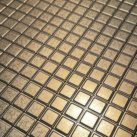 MAXI Pannelli 3D HI-RES Rivestimento a parete in PVC - MOSAICO ORO- Realistici e isolanti. - Eternal Parquet