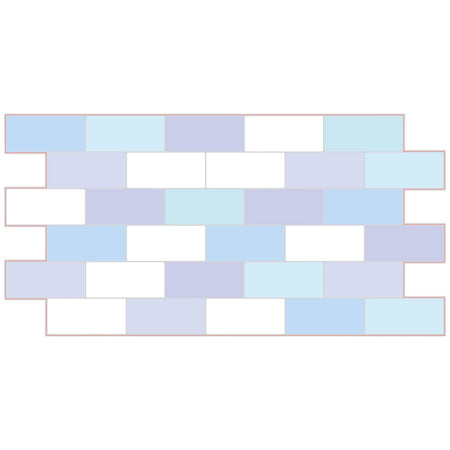 Pannelli 3D Rivestimento a parete in PVC effetto CERAMICA MATTONI BLU Realistici e isolanti. - Eternal Parquet