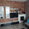 Pannelli 3D Rivestimento a parete in PVC effetto LASTRE DI PIETRA ROSSE Realistici e isolanti. - Eternal Parquet