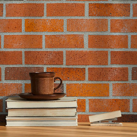 Rotolo 45cm x 15mt di pellicola adesiva effetto Mattoni lisci per mura, mobili, superfici - Eternal Parquet