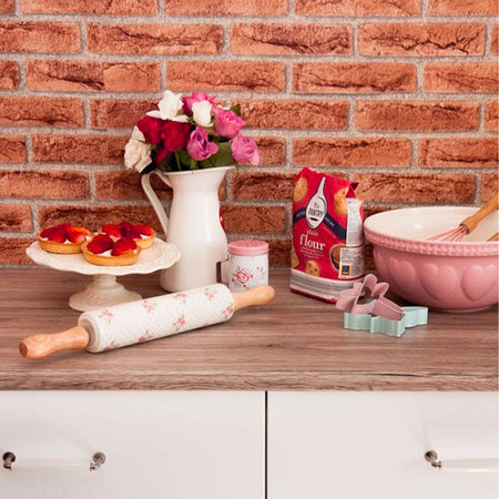 Rotolo 45cm x 15mt di pellicola adesiva effetto Mattoni per mura, mobili, superfici - Eternal Parquet