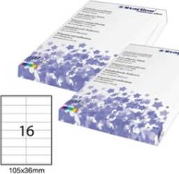Etichetta adesiva - permanente - 105x36 mm - 16 etichette per foglio - bianco - Starline - conf. 100 fogli A4 Cancelleria e prodotti per ufficio/Archivio ufficio e accessori per scrivania/Etichette divisori per schedario e timbri/Etichette ed etichette adesive/Etichette per stampanti Eurocartuccia - Pavullo, Commerciovirtuoso.it