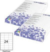 Etichetta adesiva - permanente - 70x37 mm - 24 etichette per foglio - bianco - Starline - conf. 100 fogli A4 Cancelleria e prodotti per ufficio/Archivio ufficio e accessori per scrivania/Etichette divisori per schedario e timbri/Etichette ed etichette adesive/Etichette per stampanti Eurocartuccia - Pavullo, Commerciovirtuoso.it