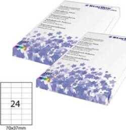 Etichetta adesiva - permanente - 70x37 mm - 24 etichette per foglio - bianco - Starline - conf. 100 fogli A4 Cancelleria e prodotti per ufficio/Archivio ufficio e accessori per scrivania/Etichette divisori per schedario e timbri/Etichette ed etichette adesive/Etichette per stampanti Eurocartuccia - Pavullo, Commerciovirtuoso.it