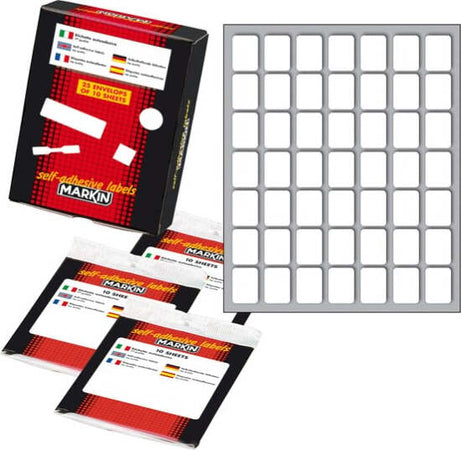 Etichetta adesiva - permanente - rettangolare - 19x14 mm - 49 etichette per foglio - 10 fogli per busta - bianco - Markin [multipack] 25 pezzi Cancelleria e prodotti per ufficio/Archivio ufficio e accessori per scrivania/Etichette divisori per schedario e timbri/Etichette ed etichette adesive/Etichette per prezzatrici Eurocartuccia - Pavullo, Commerciovirtuoso.it