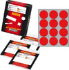 Etichetta adesiva - permanente - tonda D 34 mm - 12 etichette per foglio - 10 fogli per busta - rosso - Markin Cancelleria e prodotti per ufficio/Archivio ufficio e accessori per scrivania/Etichette divisori per schedario e timbri/Etichette ed etichette adesive/Etichette per prezzatrici Eurocartuccia - Pavullo, Commerciovirtuoso.it