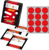 Etichetta adesiva - permanente - tonda D 34 mm - 12 etichette per foglio - 10 fogli per busta - rosso - Markin Cancelleria e prodotti per ufficio/Archivio ufficio e accessori per scrivania/Etichette divisori per schedario e timbri/Etichette ed etichette adesive/Etichette per prezzatrici Eurocartuccia - Pavullo, Commerciovirtuoso.it