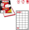 Etichetta adesiva A407 - permanente - 47 5x35 mm - 32 etichette per foglio - bianco - Markin - scatola 100 fogli A4 Cancelleria e prodotti per ufficio/Archivio ufficio e accessori per scrivania/Etichette divisori per schedario e timbri/Etichette ed etichette adesive/Etichette per stampanti Eurocartuccia - Pavullo, Commerciovirtuoso.it